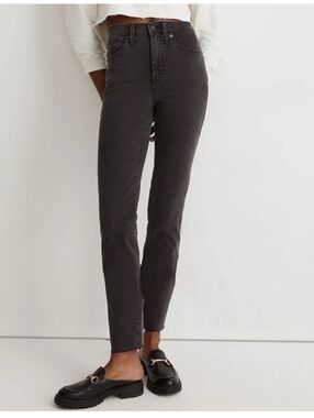 MADEWELL Women’s High Rise Stovepipe Raw Hem Jeans 31 Banberry Wash